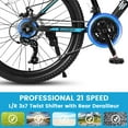 thumbnail image 4 of Ecarpat Mountain Bike 26 inch for Mens Womens, Shimano 21-Speed Disc Brakes, 4 of 9