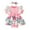 RD2, variant on TIWEKE Plain White Onesies 0-3 Months,Girls Short Sleeve Floral Prints Romper Ribbed Bodysuits Dress Headbands Set,Size 0-3 Months