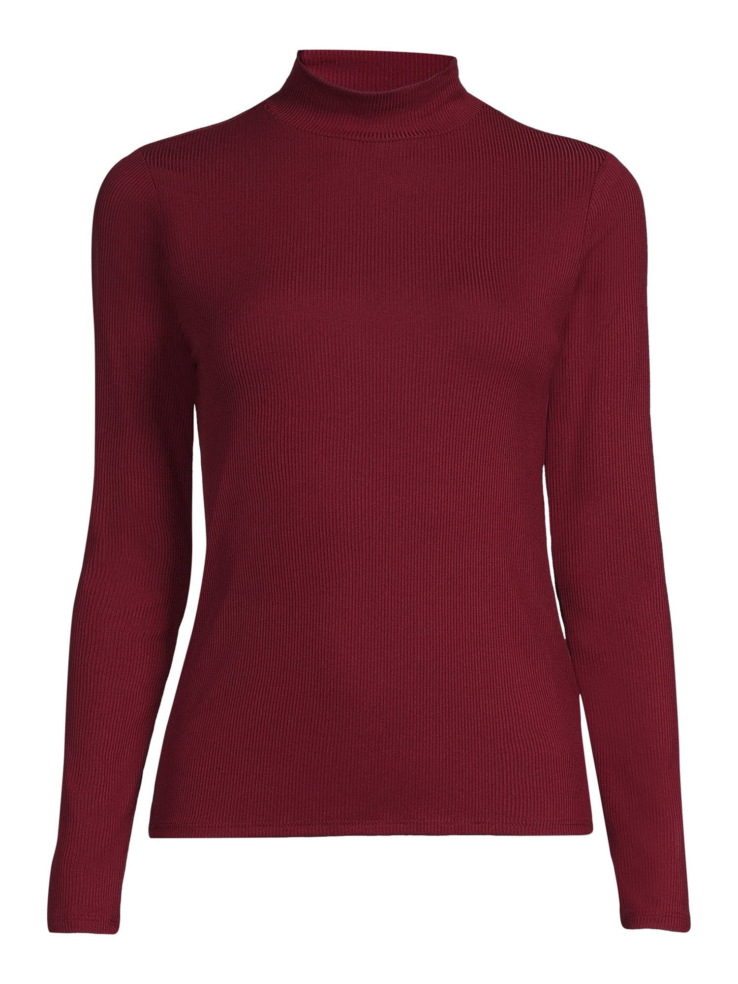 No Boundaries Women's Juniors Long Sleeve Mock Neck Top, Sizes XS-3XL