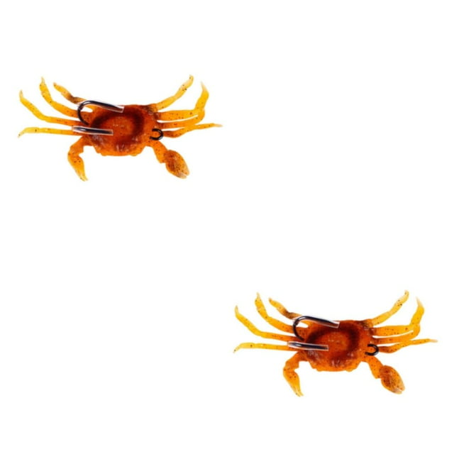 Injueey cangrejos de simulación herramienta de cebo de silicona señuelo de pesca artificial señuelos cabeza agua salada agua dulce 10 cm 30 10cm 30g/Naranja 2Conjunto