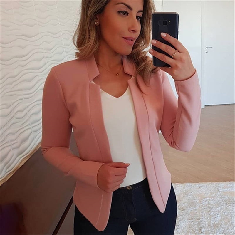 Women's Autumn And Winter Solid Color Casual Professional Small Suit Jacket