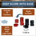thumbnail image 2 of WE Games Wood Backgammon Pieces with Cloth Pouch - 1.125 inches, 2 of 6