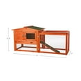 thumbnail image 3 of TRIXIE Weatherproof Outdoor 2-Story Wooden Small Animal Hutch, Run & Pull-Out Tray, Brown, 3 of 6