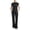 Black, variant on Scrubs for Women Sleeveless Stand Collar Top & Straight Leg Cut Pant Breathable Professional 11-Pocket Medical Uniform Scrub Set