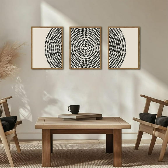 UNFFRAMED Luvia Set of 3 Jesus Feeds The 5000 Wall Art Poster Abstract Christian Five Loaves and Two Biblical Decoration for Bedroom Living Room Set 3 Prints 8x12