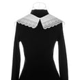 thumbnail image 3 of INSPIRE CHIC Detachable Fake Collar, Semi-Sheer Embroidery Mini Cape Neck Ruff Dickey False Collar for Blouse One Size White-8, 3 of 5