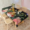 thumbnail image 3 of Red Mushroom Snail Black Pattern Rectangle Tablecloth 60"x102",Waterproof Polyester Rectangle Table Cloth, Wipeable Spillproof Polyester Tablecloth for Dining, Camping, Indoor and Outdoor, 3 of 6
