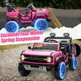 thumbnail image 6 of 24V 2 Seater Ride on Electric Car for Kid, Licensed Ford Bronco Ride on Toy for Big Kid, Toddler Truck Car with FM Radio, Bluetooth LED Light, Gift for Boys Girls 3-8 Years, Pink, 6 of 8
