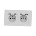 thumbnail image 1 of Wall Socket with USB Port,Charger Socket Dual USB Port Adapter,16A Power Outlet Residential Receptacle Electric,Charging Power Outlet with USB Ports Socket,French without Indicator jinwen Enchufe de pared con puerto USB, 1 of 8