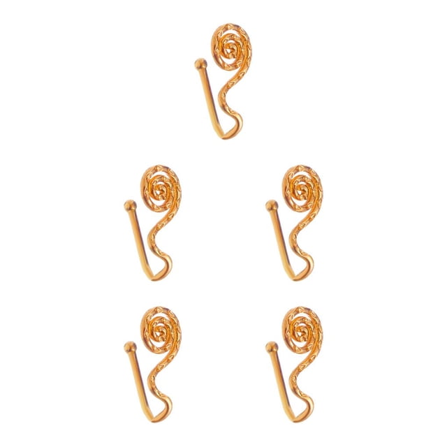 Qarigey Anillo de nariz geométrico Anillos circulares en forma de U Cruce Clip ajustable Cuerpo de moda Mujeres Regalo Casual Type-03 Type2 NO2