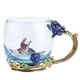 thumbnail image 1 of Taza de té moderna y bonita con flores, taza de café de cristal, inusual, única, pensativa, regalo de cumpleaños para mujeres, regalos para el día de la madre para sus amigas, 1 of 2