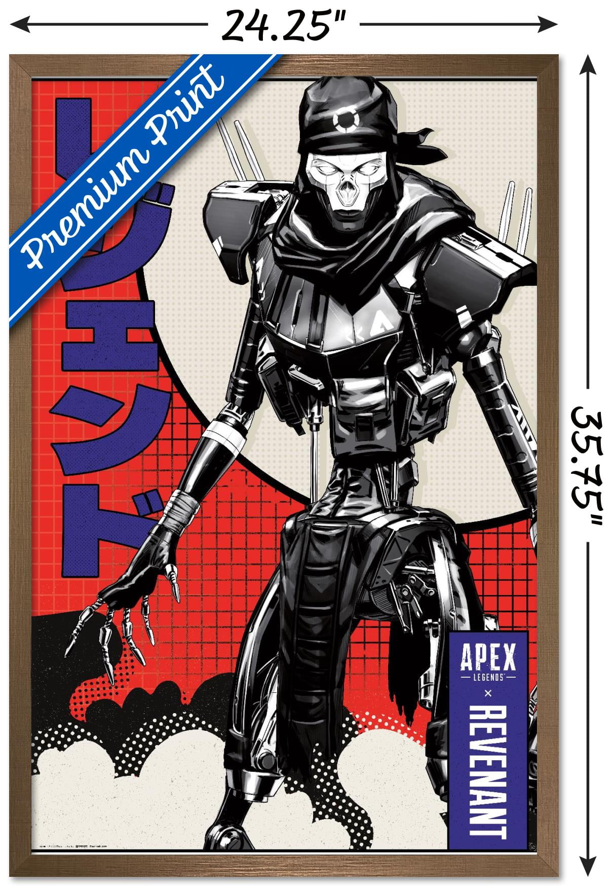 Apex Legends - Revenant Manga Wall Poster, 22.375" x 34" Framed
