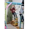 thumbnail image 5 of Avenlur Indoor Jungle Gym Playground Wood PlaySet with Monkey Bars and Rope Wall Net, Toddler and Kids Adventure, Ladder, Climber, Slide, Ring Set Play Structure Ages 2 - 11 (Large, Colorful), 5 of 10