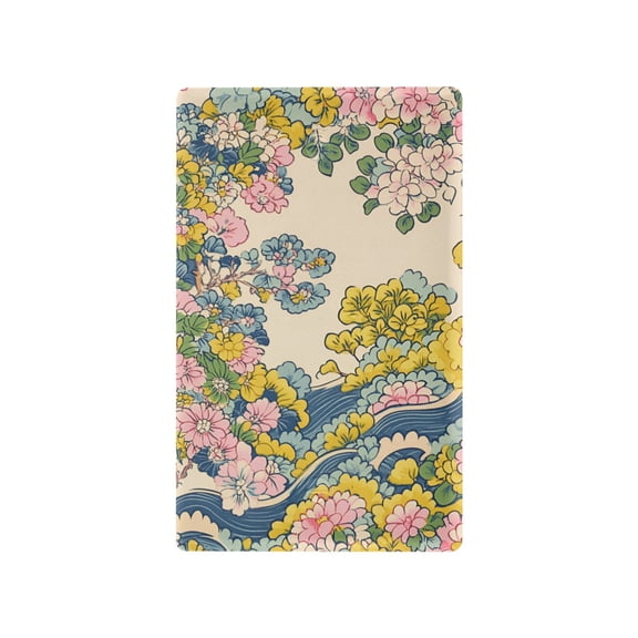 Yayeee Blank Wall Plate Cover 1-Gang 4.5"x2.7" Home Unused Decorative Outlet, Pink Floral Wave