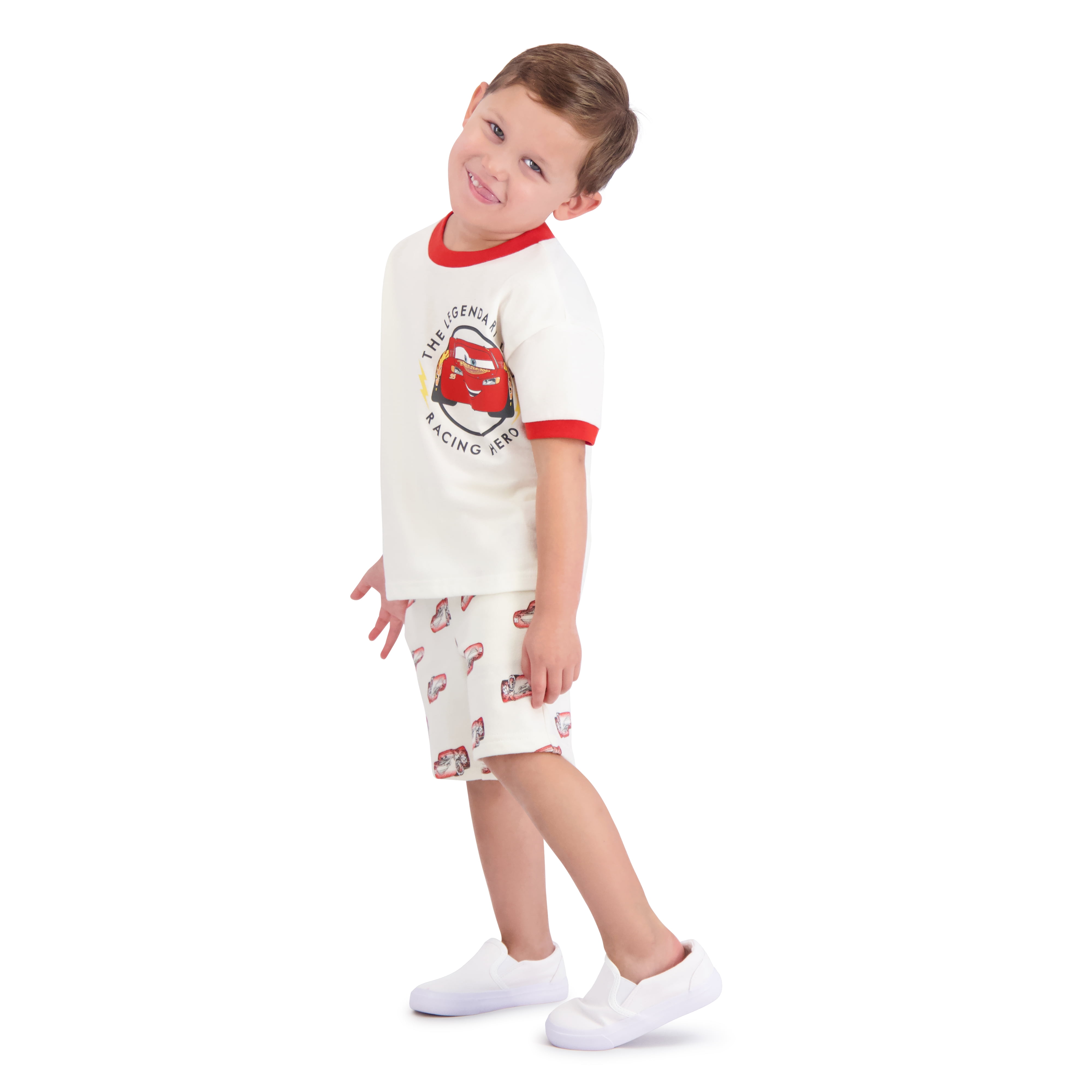 Disney Pixar Cars Toddler Boys Short Sleeve T-Shirt and Shorts Set, 2-Piece, Sizes 12M-5T