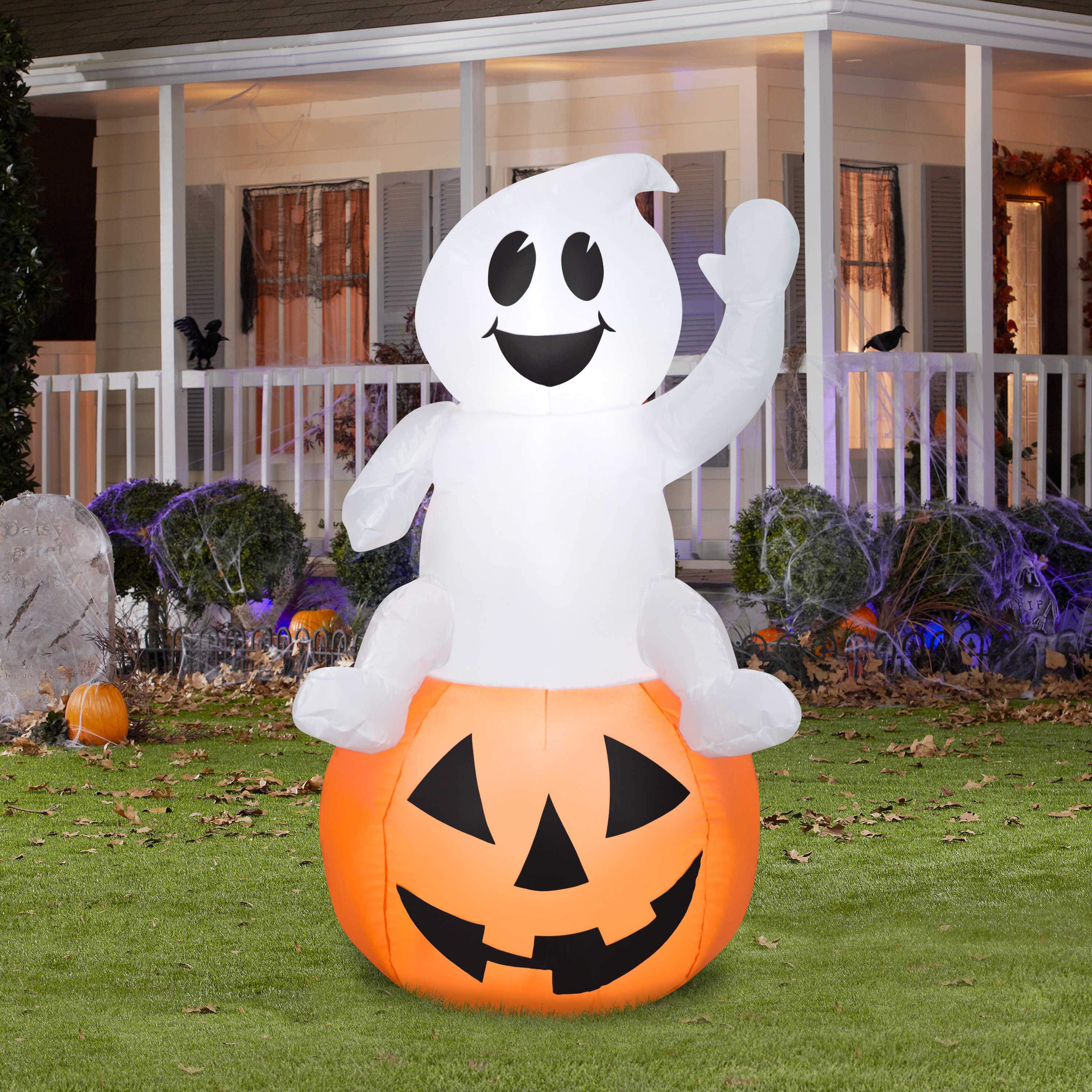 42 Inch Baby Ghost on Pumpkin for Halloween by Airblown Inflatables