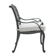 thumbnail image 3 of GatherCraft Ventura Cast Aluminum Dining Arm Chair with Cushion Dark Lava Bronze/Sandstorm, 3 of 5