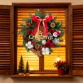thumbnail image 3 of 18-Inch Christmas Wreath with Golden Balls, Pinecone Accents for Door and Window Holiday Decor Multicolor, 3 of 6