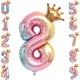 thumbnail image 4 of Naiovety 15 unids/lote de globos de cumpleaños para niña con globo de número rosa de 32 pulgadas, decoración de fiesta de cumpleaños 3/3, aniversario Kits de decoración para fiestas nueve Naiovety HA002734-09, 4 of 6