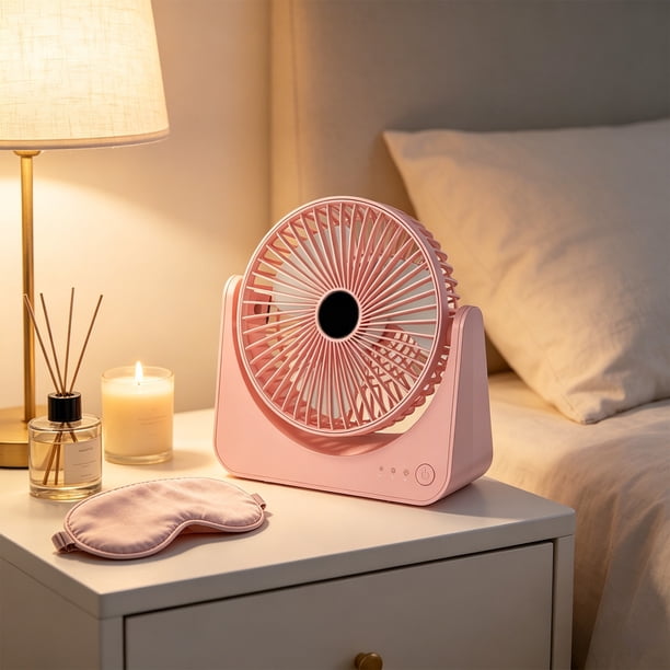Adjustable Angle USB Desk Fan 3 Speed Adjustable Wind Speed Powerful Airflow Lasting Battery Ideal Choice For Outdoor Office Home Student Dormitories
