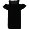 thumbnail image 1 of Vestido acampanado Ralph Lauren con hombros descubiertos para mujer negro 6, 1 of 1