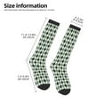 thumbnail image 2 of Naloa grey and green argyle Knee Socks, High Socks Long Stretchy Sock Women Knee High Stocking, Long Socks for Women, 2 of 6