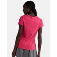 thumbnail image 3 of Time and Tru Women’s Slub Jersey Crewneck Tee with Short Sleeves, 2-Pack, Sizes XS-3XL, 3 of 5
