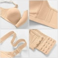 thumbnail image 5 of Feancey Plus Size Everyday Bras for Women Comfort Wireless Bra Adjustable Straps Full Coverage Bralette Push Up No Underwire Underwear Beige XXL, 5 of 9