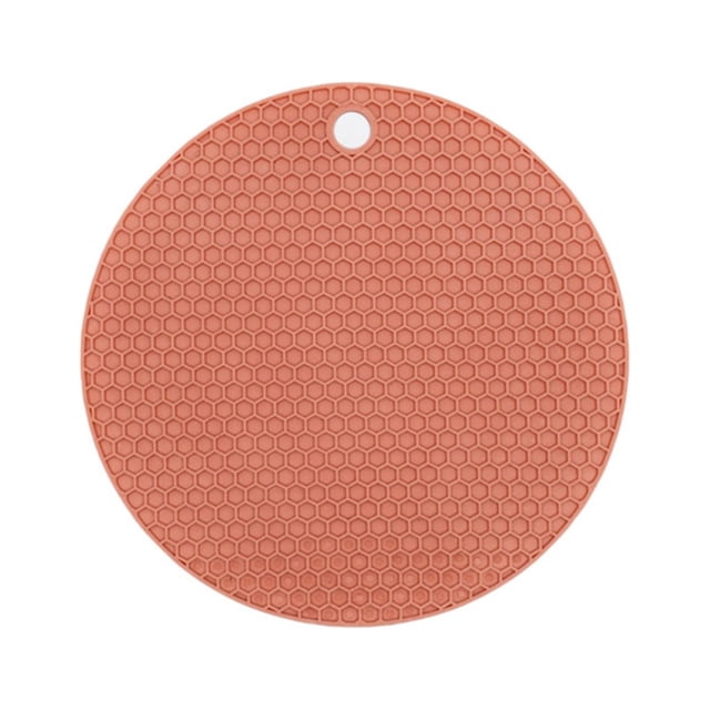 Set de Table Rond Sans Caoutchouc Antidérapant Résistant à la Chaleur Lavable Isolation de Table pour Tasse Bol Rose 17.5cm/6.9 Po