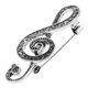 thumbnail image 4 of Broche de mujer con diamantes de imitación, joyería, broches de Metal, broche de nota Musical, 4 of 5