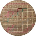 thumbnail image 1 of Ahgly Company Indoor Round Abstract Light Copper Gold Abstract Area Rugs, 6' Round, 1 of 6