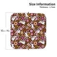 thumbnail image 2 of Bingfone Vintage Flower Bunny Leather Drinks Coasters with Set of 6,Suitable for Home Kitchen,Coffee Cup Coasters Home Gift, 2 of 7