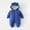 hwj01# Blue, variant on Huowey Baby Snowsuit Winter Thickened Warm Clothes Long Sleeve Hooded One-Piece Jumpsuit Romper For Boys Girls Solid Casual Comfortable Zip Up Coat,Blue,0-3 Months