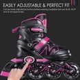 thumbnail image 3 of Patines En Línea Ajustables Para Hombres Y Mujeres, Patines De Fitness Para Adultos, Patines De Ruedas Para Niños Y Niñas Principiantes Vogacara OD016751-09, 3 of 4