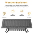 thumbnail image 7 of Hzzkey 59" x 35" Outdoor Cast Aluminum Dining Table, Umbrella Hole, Black, Rustproof for Patio/Deck, 7 of 7