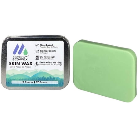 mountainFLOW eco-wax Skin Wax (Rub-On), Plant-Based + Biodegradable, Prevents Icing, Great Glide