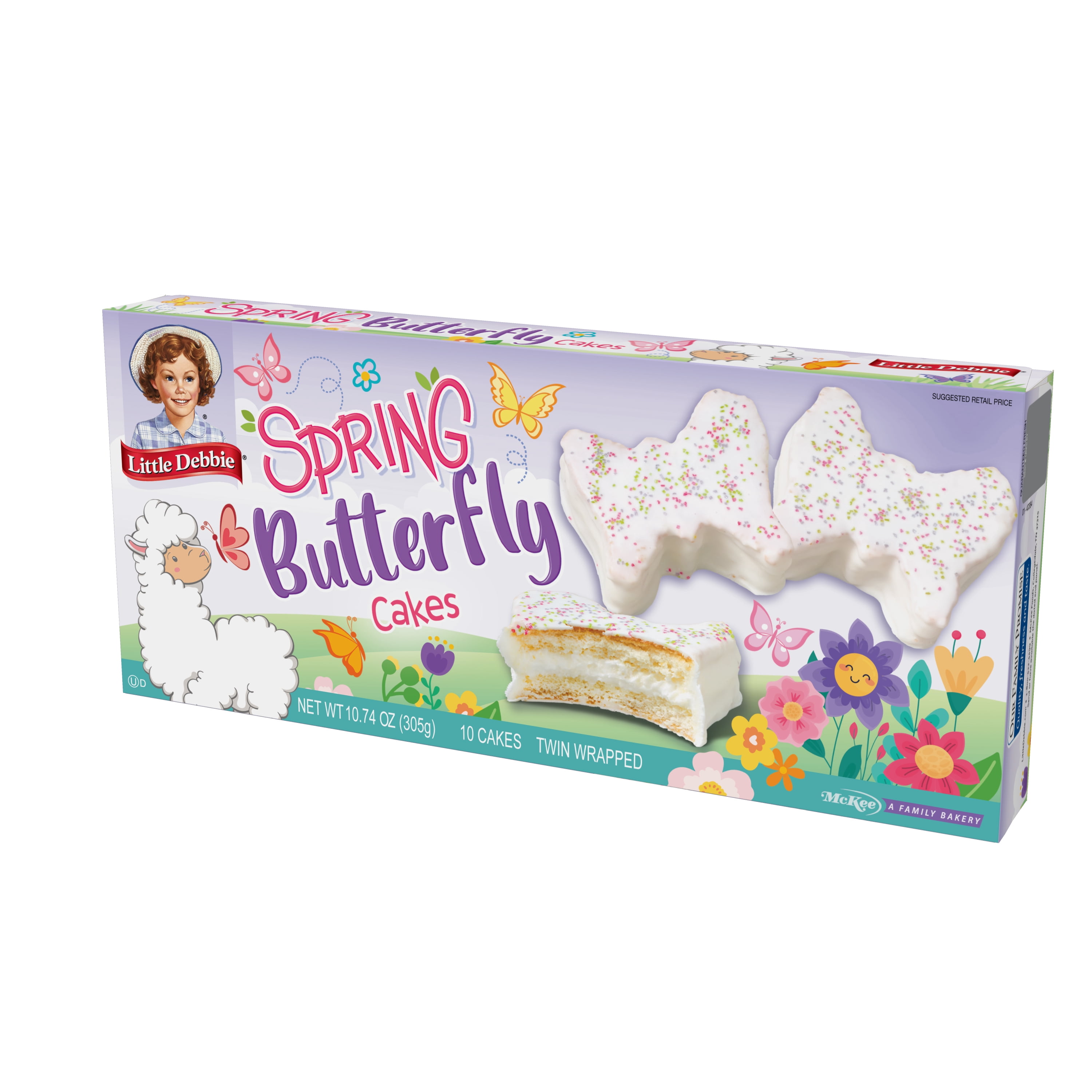 Little Debbie Butterfly Cakes Vanilla Snack Cakes, 10.74 oz