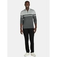 thumbnail image 2 of George Men's and Big Men's Chest Stripe Quarter Zip Sweater, Midweight, Sizes S-3XL, 2 of 5
