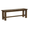 thumbnail image 1 of Lexicon Transitional Solid Wood Dining Room Bench in Burnished Brown, 1 of 7