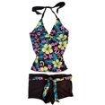 thumbnail image 5 of Cute Tankinis Swimsuit Y2k Floral Set for Women Vintage Whimsy Beach Swimsuit 2 Pieces Swimwears Sets (Brown L), 5 of 6