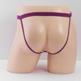 thumbnail image 3 of GDREDA Lingerie pour Hommes Mode Décontractée Aguichant Mini String Ouvert T Pants Violet, Taille Unique, 3 of 4