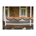 thumbnail image 2 of Beistle Pack of 6 Rainbow Colored Carnival Themed Fabric Bunting Hanging Decorations 70", 2 of 2