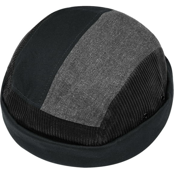 Zhengup Docker Cap Casual Brimless Hats for Men Skullcap Beanie Worker Sailor Cap Retro Rolled Cuff Harbour Hat 5 Panel Hats