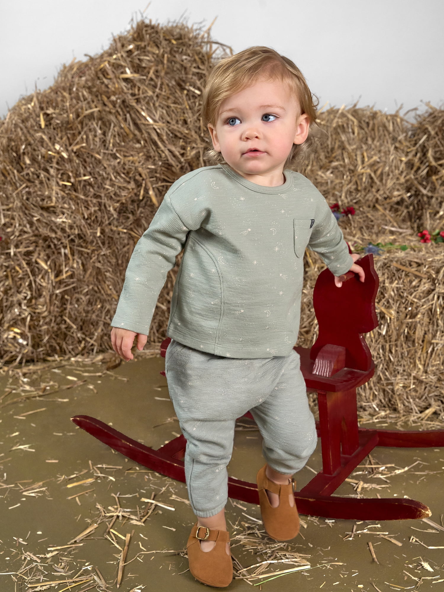Modern Moments by Gerber Gender Neutral 2-Piece Outfit Sets, Sizes 0/3 Months - 24 Months