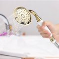 thumbnail image 3 of Shower Head,G1/2" Gold Handheld Shower Shower Sprayer Bathroom Handshower Stylish and Modern, 3 of 8