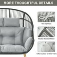 thumbnail image 5 of POCASSY Double Wicker Egg Chair with Cushion, 5 of 6