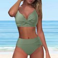 thumbnail image 5 of Amidoa Ladies Swimsuits for Older Women Wrap Bikini Bottom High Cut Two-Piece Set Womens Vacation Outfits, 5 of 8