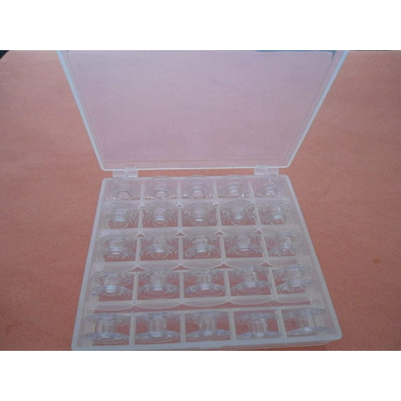 25 bobbins In Bobbin Box For Pfaff Sewing Machines #9033P