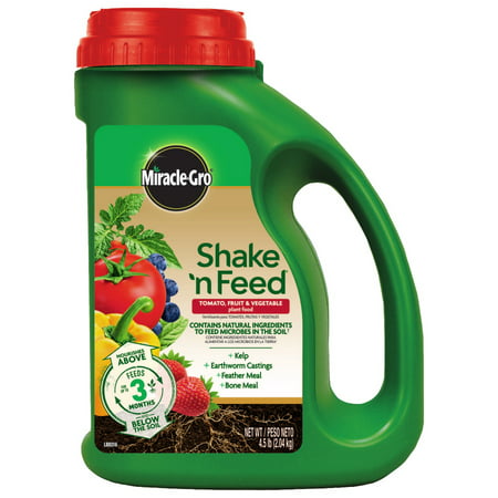 Miracle-Gro Shake 'N Feed Tomato; Fruit & Vegetable Plant Food 4 (Best Fertilizer For Vegetable Plants)