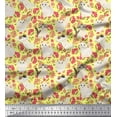 thumbnail image 1 of Soimoi Satin Silk Fabric Floral,Gift Box & Cute Animals Animal Print Fabric by The Yard 42 Inch Wide, 1 of 1